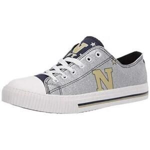 FOCO NCAA Navy Midshipmen Glitter Low Top Sneakers